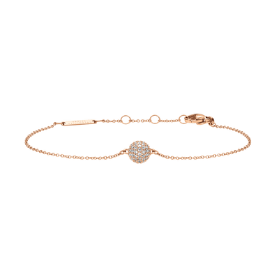 Pavé Crystal Pendant Bracelet Rose Gold
